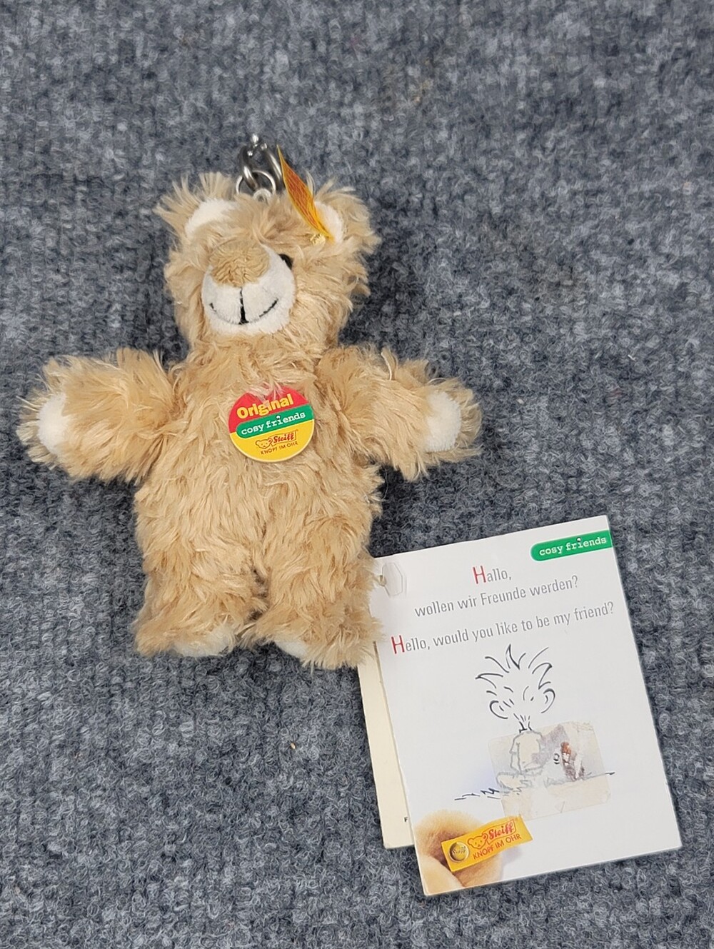 Original 2004 Cozy Friends Steiff Key Chain Teddy Bear W/ Tags